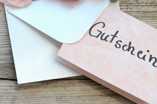 Foto: Gutschein mit Umschlag